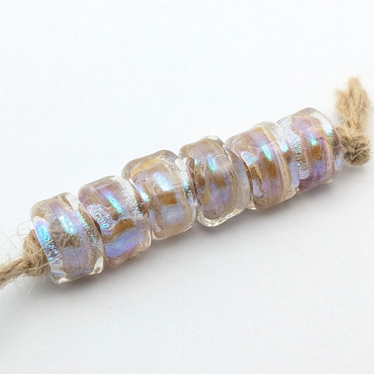 Dichroic Silver Glass Beads 6