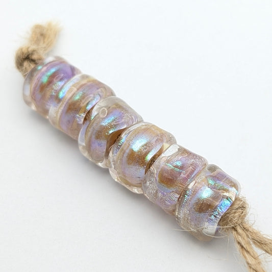 Dichroic Silver Glass Beads 6
