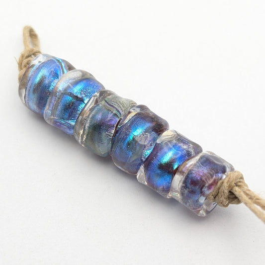 Dichroic Silver Glass Beads 6