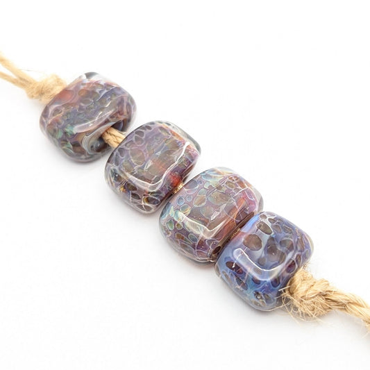 Borosilicate Tab Bead Set of 4