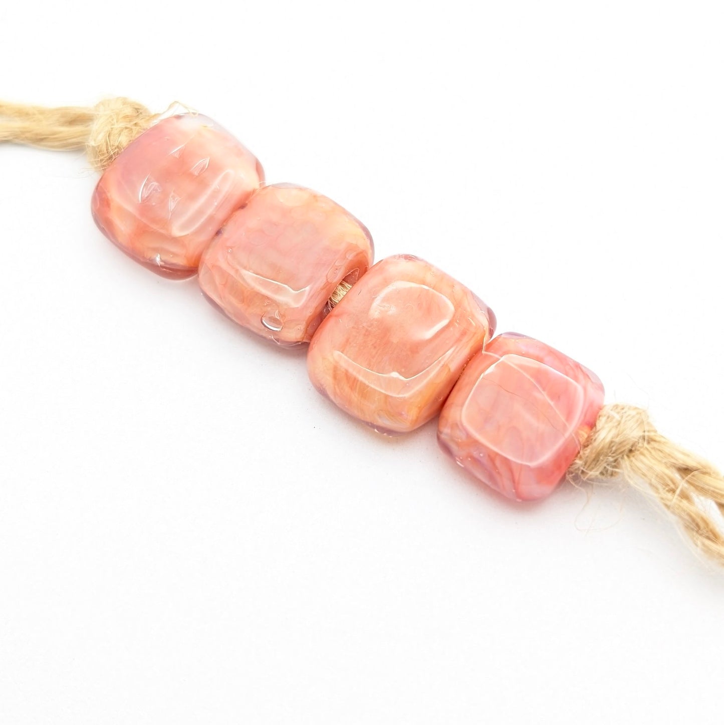 Borosilicate Tab Bead Set of 4