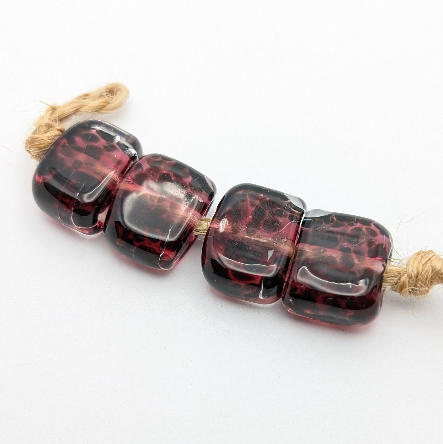 Borosilicate Tab Bead Set of 4