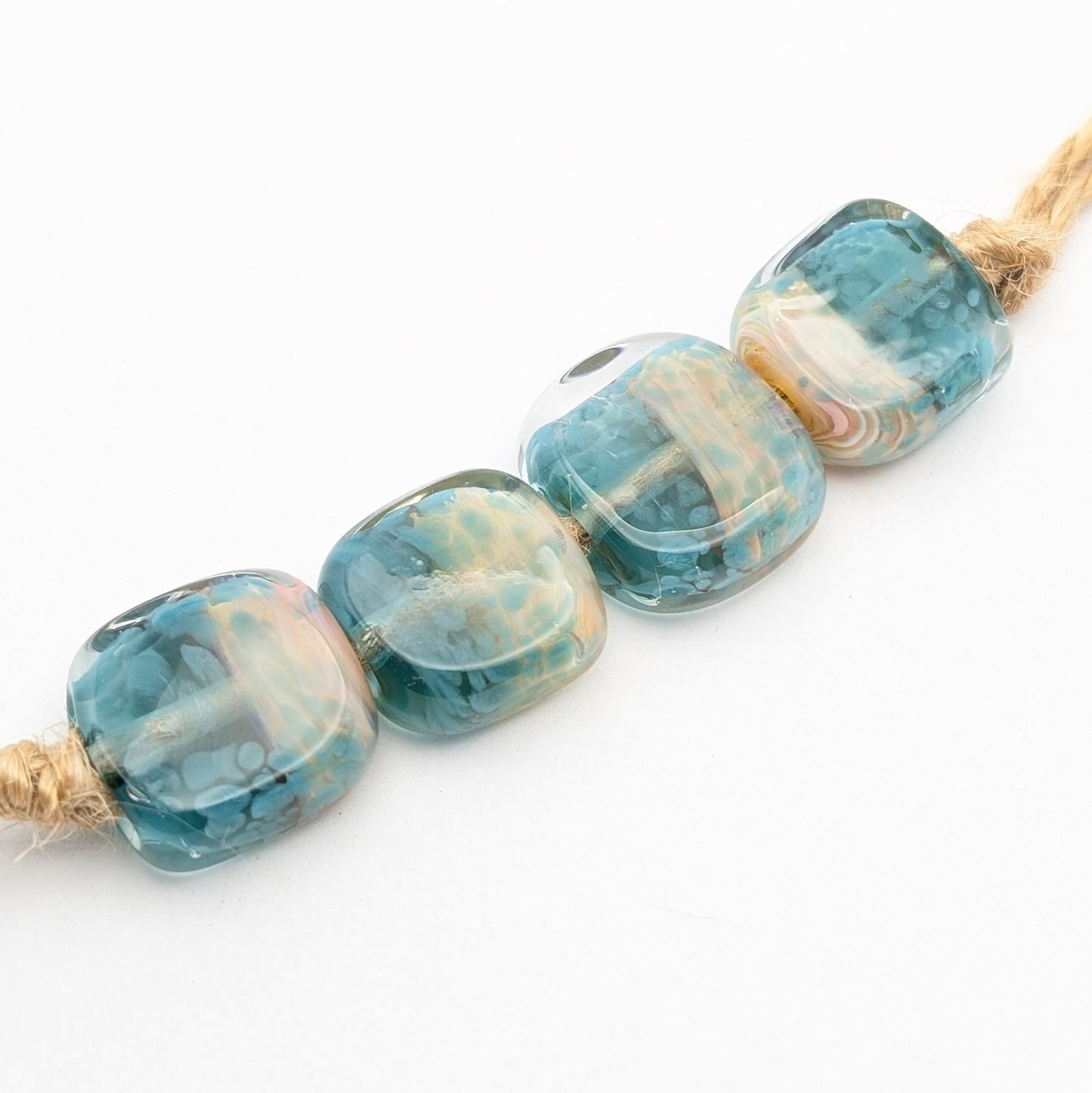 Borosilicate Tab Bead Set of 4