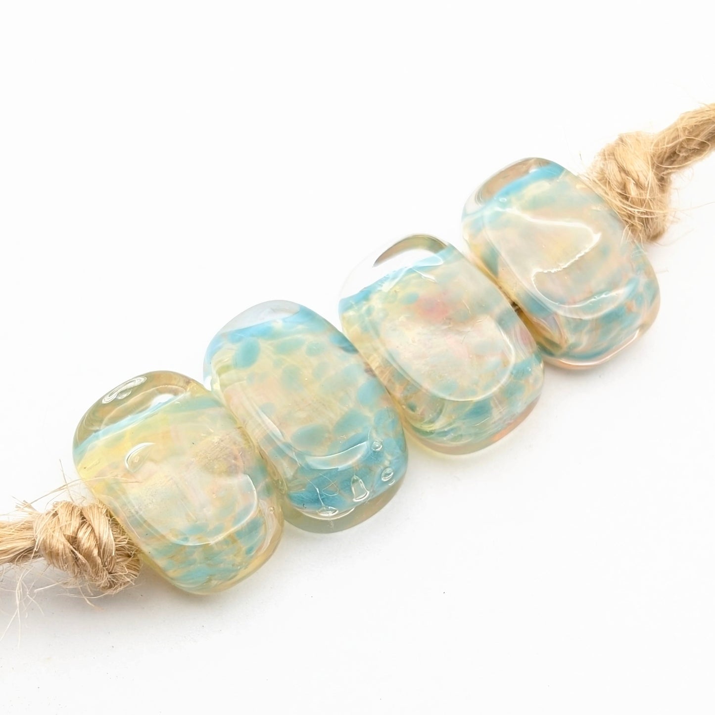 Borosilicate Tab Bead Set of 4