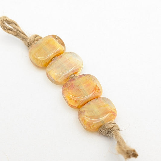 Borosilicate Tab Bead Set of 4