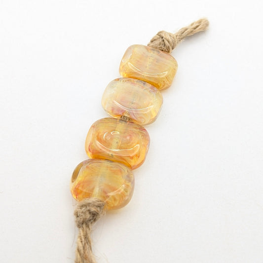 Borosilicate Tab Bead Set of 4