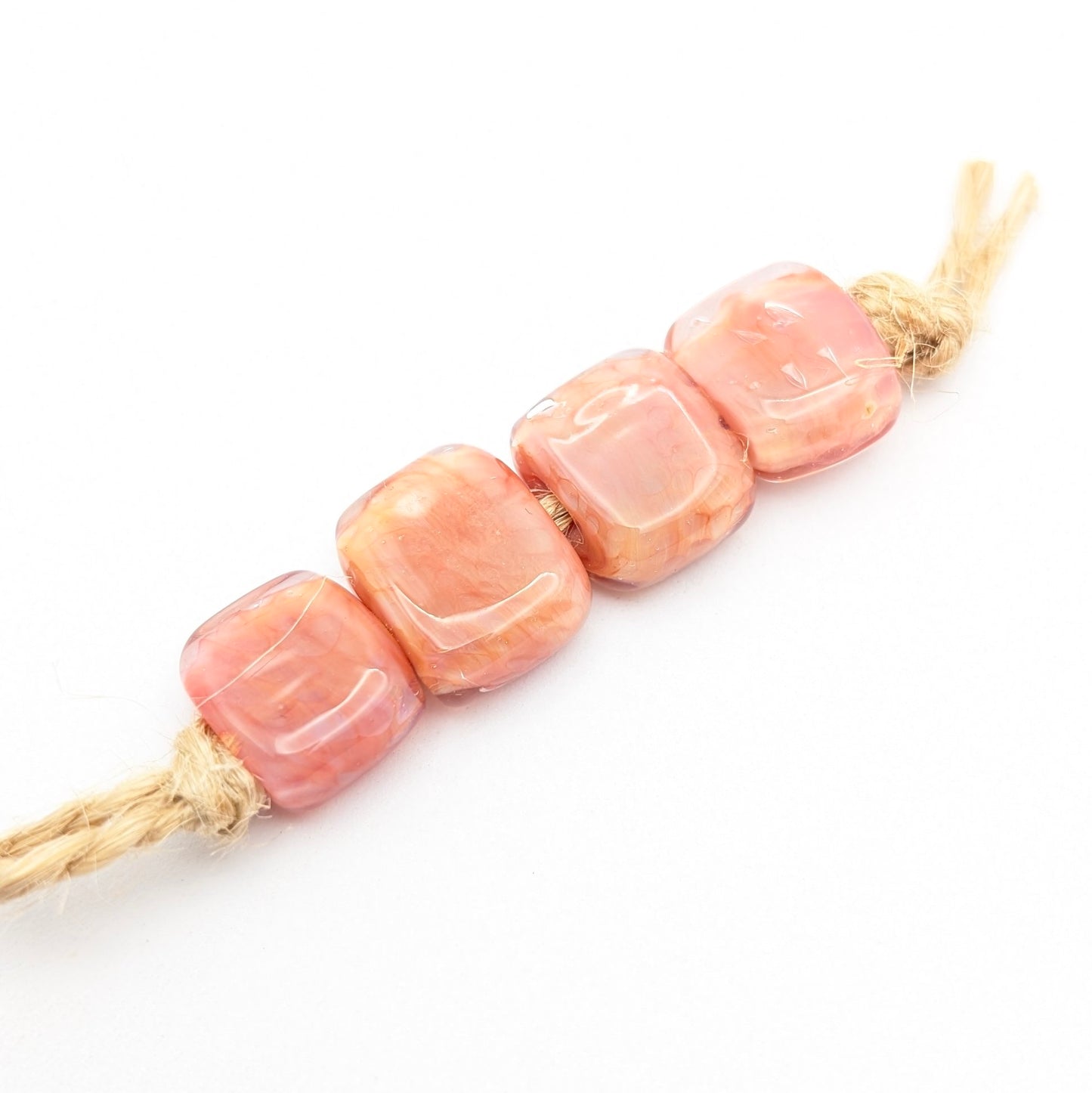 Borosilicate Tab Bead Set of 4