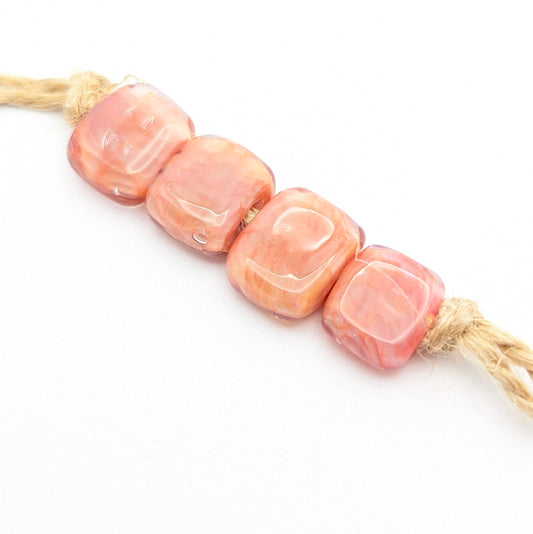 Borosilicate Tab Bead Set of 4