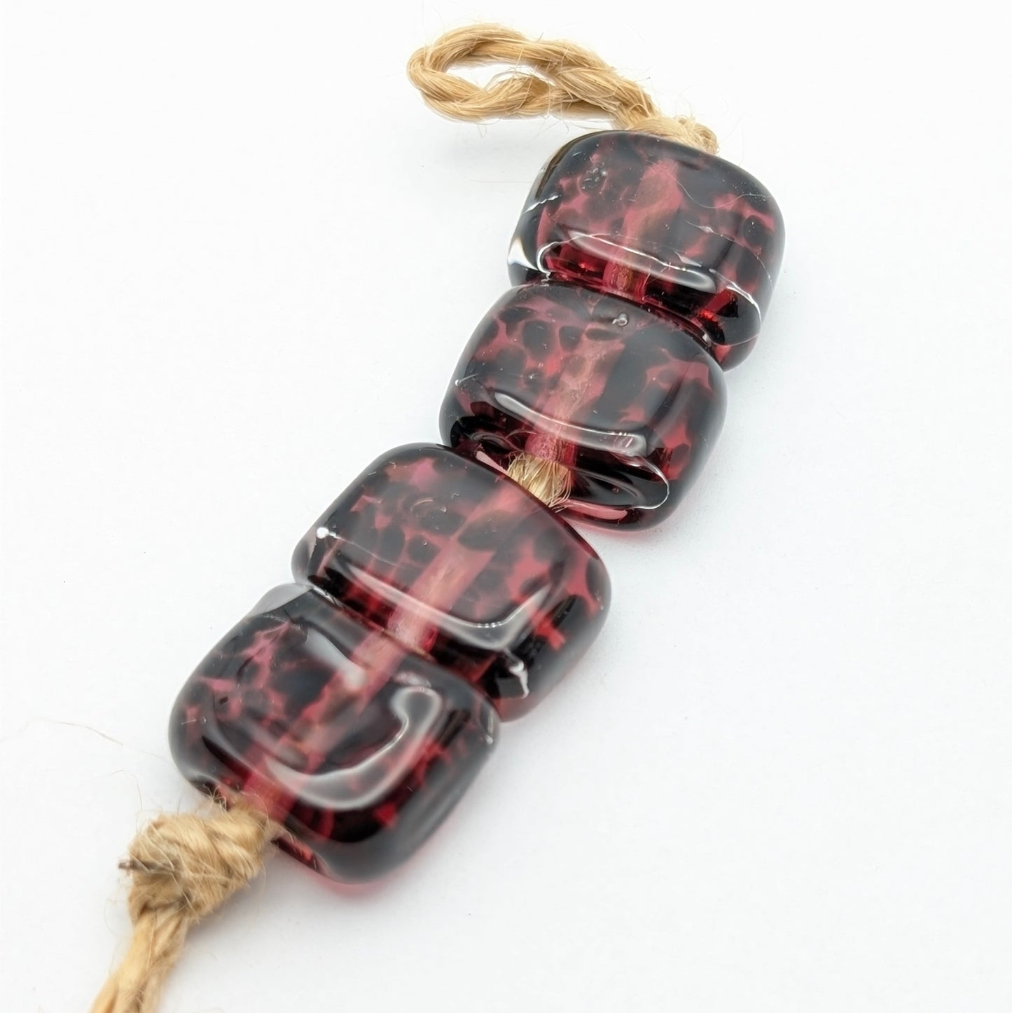 Borosilicate Tab Bead Set of 4