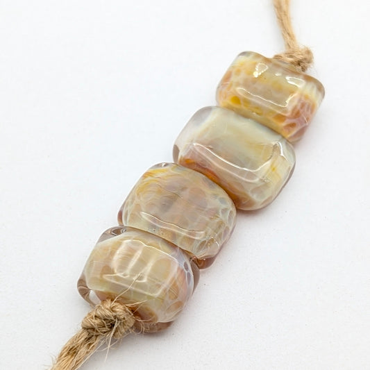 Borosilicate Tab Bead Set of 4