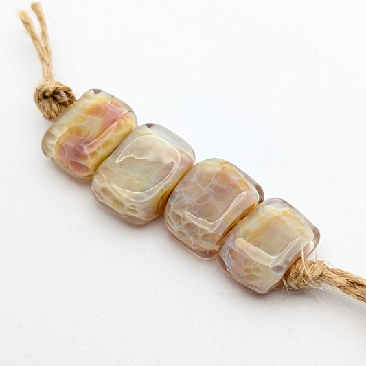 Borosilicate Tab Bead Set of 4