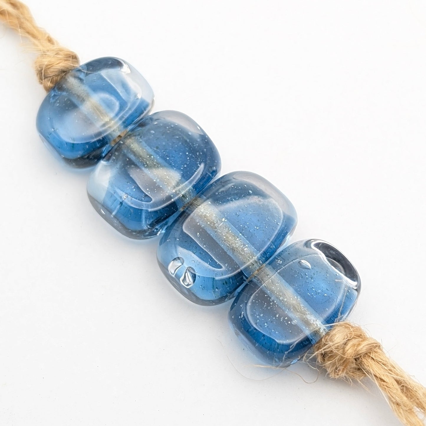 Borosilicate Tab Bead Set of 4