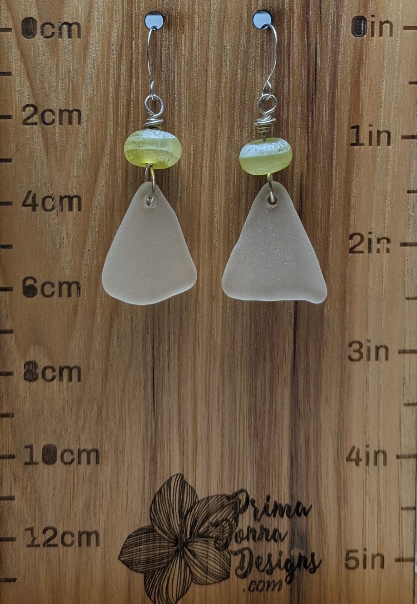 Coastal Drift Sea Glass Dangle Earrings